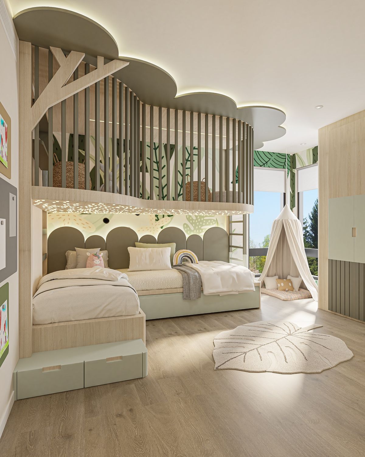 Boho / Eklektik — Uşaq otağı 10