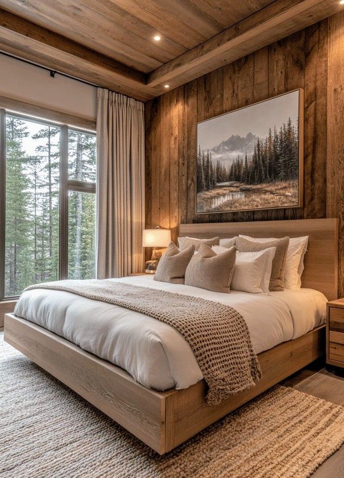 Ferma üslubu (Farmhouse) — Yataq otağı 10