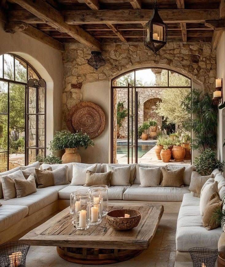 Ferma üslubu (Farmhouse) — Qonaq otağı 10