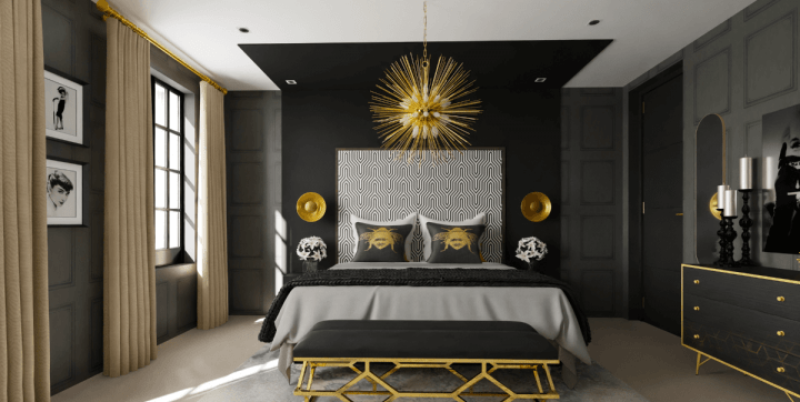 Hollywood Regency / Glam — Yataq otağı 6