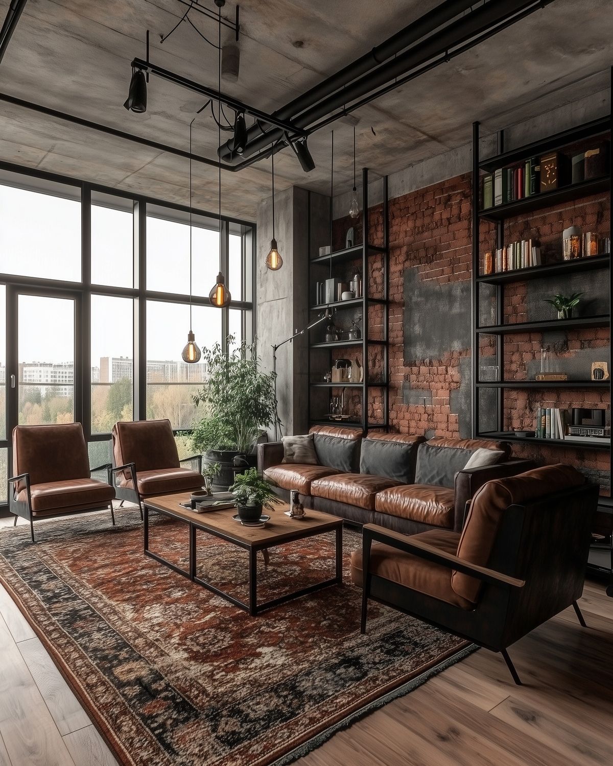 Sənaye / Loft — Qonaq otağı 5
